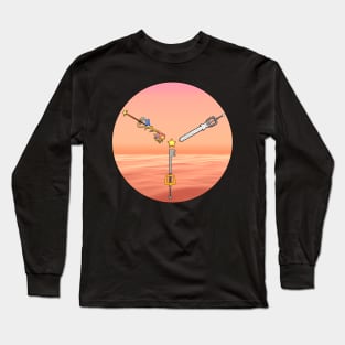 Destiny Trio Keyblades - Sunset Long Sleeve T-Shirt